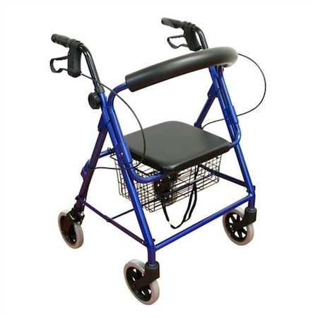 Karman Healthcare Karman Healthcare R-4100N-BL 4 wheel Rollator-Blue R-4100N-BL